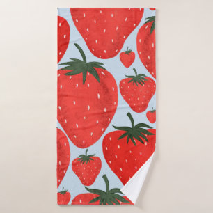 Motif d'été avec fraises isolées à la lumière