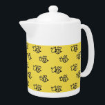Motif d'été des abeilles jaune vif<br><div class="desc">Été brillant,  mignon doodles d'abeilles jaunes.</div>