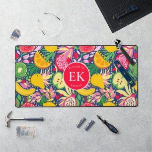 Motif d'été pour le Monogramme de fruits tropicaux