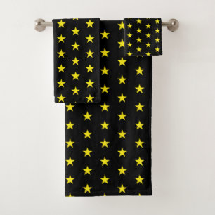 Motif d'étoile jaune sur fond noir