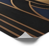 Motif d'éventail doré Art Déco luxueux (Coin)