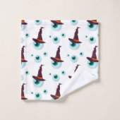 Motif d'Halloween des yeux de sorcières (Gant de toilette)