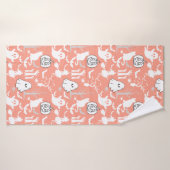 Motif d'Halloween. Éffrayant et mignon.b L Orange  (Serviette de bain)