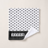 Motif d'Halloween noir/blanc (Gant de toilette)