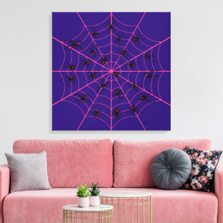 Motif d'Halloween Toile d'Araignée Veuve Noire Ros