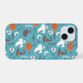Motif d'Halloween Turquoise amusant (Verso Horizontal)