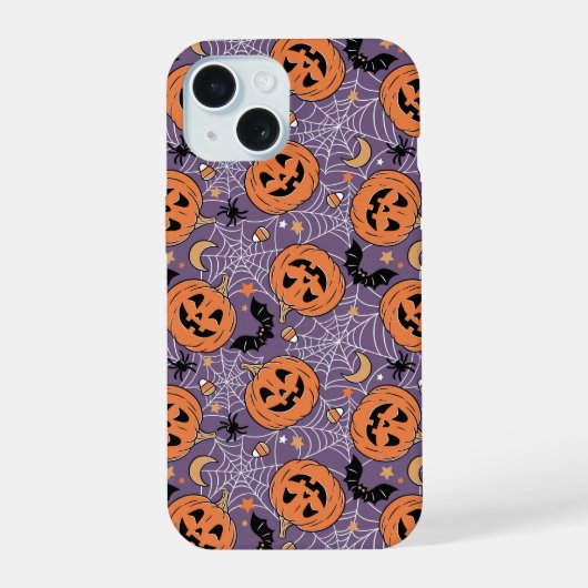 Motif d'Halloween violet Jack-O-lanterne (Verso)