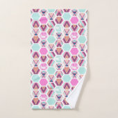 Motif d'hexagone d'aquarelle (Serviette à main)
