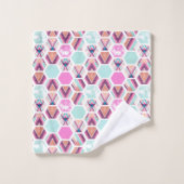 Motif d'hexagone d'aquarelle (Gant de toilette)