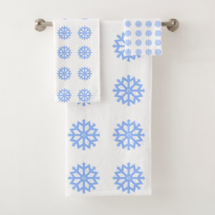 Motif d'hiver bleu clair Snowflake