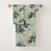 Motif d'hiver de Pinecone bleu et Brown (En situation)