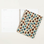 Motif d'hiver de Pinecone bleu et Brown (Devant avec enveloppe)
