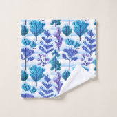 Motif d'hiver des arbres à neige (Gant de toilette)
