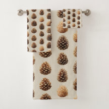 Motif d'hiver Rustique Brown Pine Cône