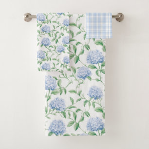 Motif d'hortensia bleu aquarelle botanique floral