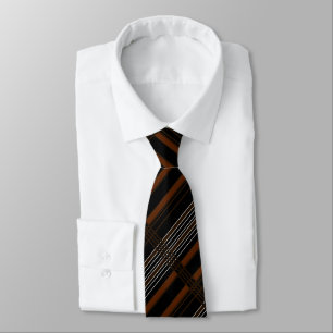 Motif diagonal Brown Strited Cravate