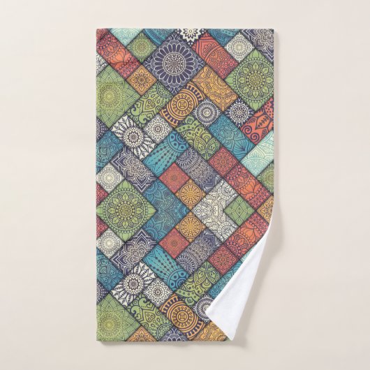 Motif diagonal coloré (Serviette à main)