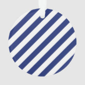 Motif diagonal de bleu marine et blanc de rayures (dos)