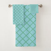 Motif diagonal Pastel Aqua bleu et vert (En situation)