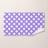 Motif diamant à carreaux blanc violet (Serviette à main)