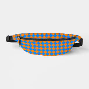 Motif diamant à carreaux bleu orange
