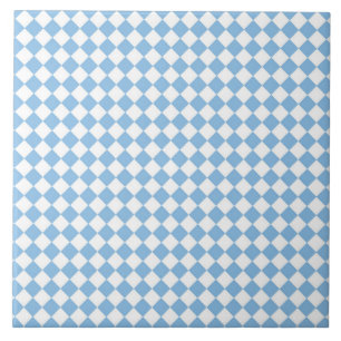 Motif diamant à carreaux bleus et blancs