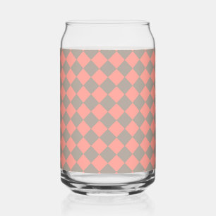 Motif diamant à carreaux gris corail