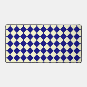 Motif diamant à carreaux jaune bleu