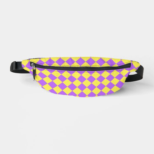 Motif diamant à carreaux jaune violet (Recto)