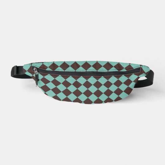 Motif diamant à carreaux marron sarcelle (Recto)