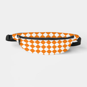 Motif diamant à carreaux orange et blanc