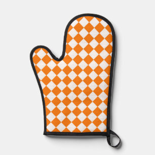 Motif diamant à carreaux orange et blanc