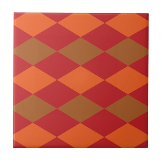 Motif diamant à carreaux orange et vert (Devant)