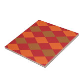Motif diamant à carreaux orange et vert (Côté)