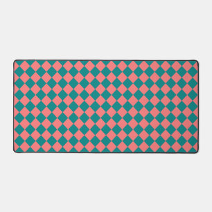 Motif diamant à carreaux rose cyan
