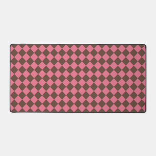 Motif diamant à carreaux rose marron