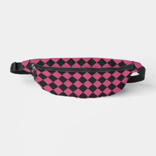 Motif diamant à carreaux rose noir