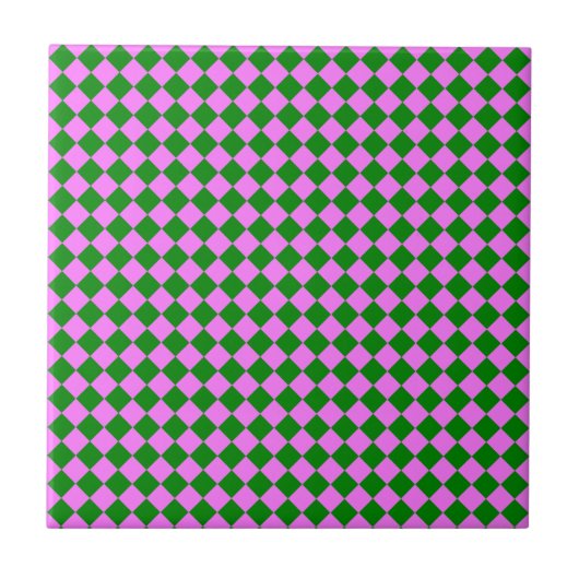 Motif diamant à carreaux rose vert (Devant)