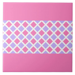 Motif diamant à carreaux rose violet