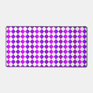 Motif diamant à carreaux rose violet blanc