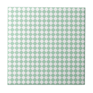 Motif diamant à carreaux vert et blanc