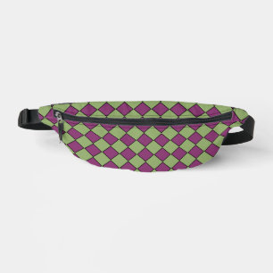 Motif diamant à carreaux violet vert
