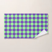 Motif diamant à carreaux violet vert (Serviette à main)