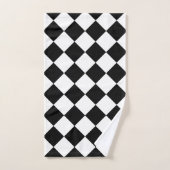 Motif diamant abstrait moderne noir et blanc (Serviette à main)