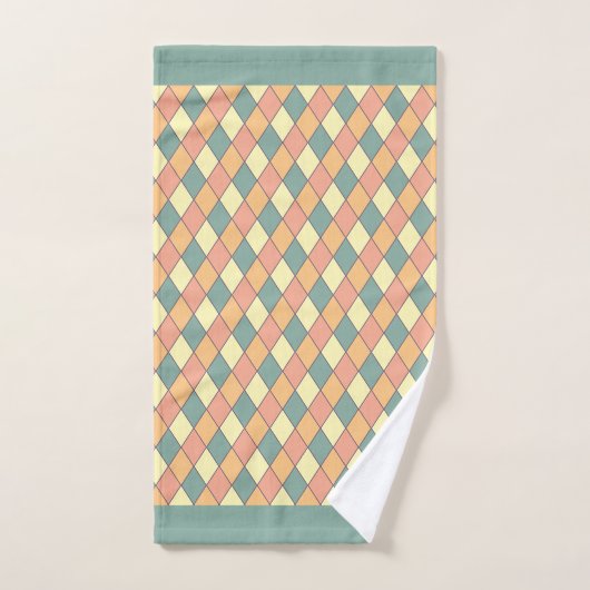 Motif diamant arlequin pastel Décor (Serviette à main)