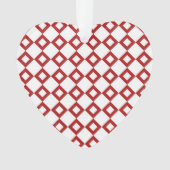 Motif Diamant blanc et rouge (devant)