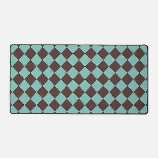 Motif diamant Brown Turquoise Checker  (Recto)