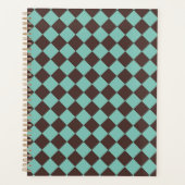 Motif diamant Brown Turquoise Checker  (Devant)