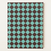 Motif diamant Brown Turquoise Checker  (Dos)