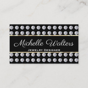 Motif diamant Carte de visite Gold Trim